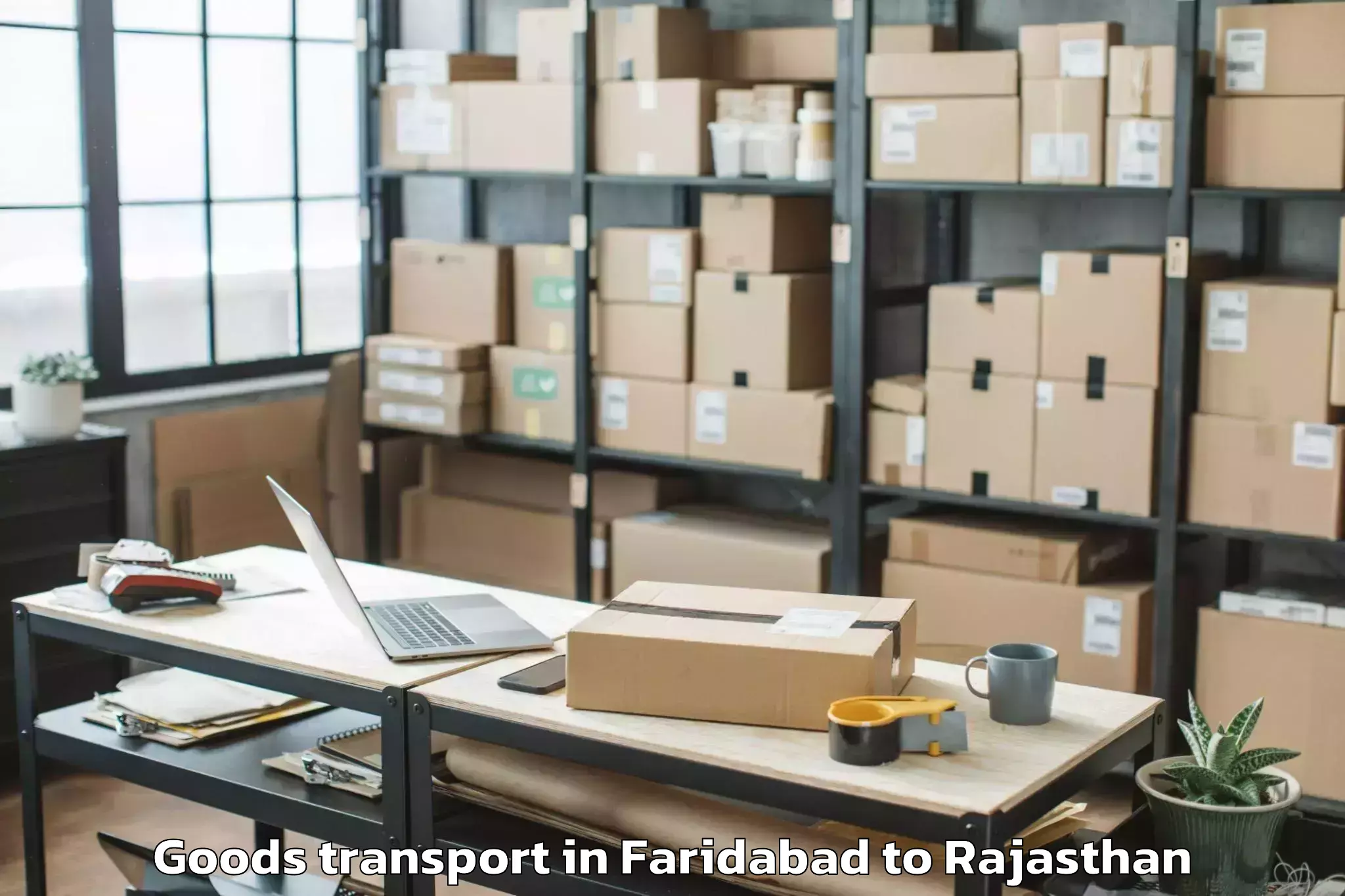 Trusted Faridabad to Jk Lakshmipat University Jaipu Goods Transport